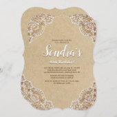 美しいレースの招待状 招待状 (正面/裏面)