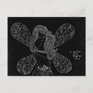 美しいレースをシミュレートしたデザイン ポストカード