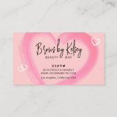 美しいロイヤリティカーガーリード水色ハートスクリプト ロイヤリティカード (裏面)