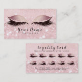 美しいロイヤリティカード10メイクアップラッシュバラ金ゴールドピンク ロイヤリティカード (正面/裏面)