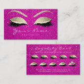 美しいロイヤリティカード10ラッシュホットピンク金ゴールドクラウン ロイヤリティカード (正面/裏面)