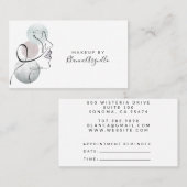 美しいロゴメイクアップアーティスト事業とアポイントメント 名刺 (正面/裏面)