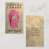 美しいロゴ サロンはさみ 名刺 (正面/裏面)