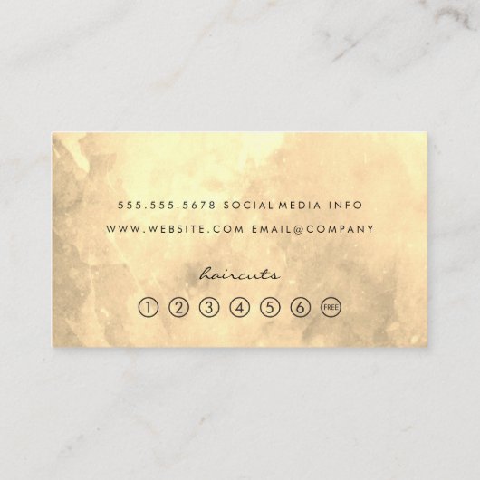 美しいロゴ |髪とメイクアップ ロイヤリティカード (裏面)