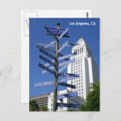 美しいロサンゼルスダウンタウンはがき！ ポストカード (正面/裏面)