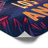 美しいロサンゼルスUSAイラストレーション旅行 ポスター (角)