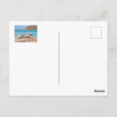 美しいロッキーアポロナスビーチ，ナクソス，ギリシャ ポストカード (裏面)