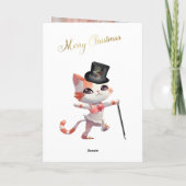 美しいロックフェラープラザとタッピンタブビーキャット シーズンカード (裏面)