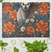 美しいロバ顔エレガントフローラ キッチンタオル (折り畳み)