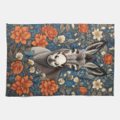 美しいロバ顔エレガントフローラ キッチンタオル (横)