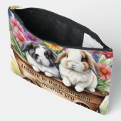 美しいロプバニーラバかわいらしス アクセサリーポーチ (見開き)