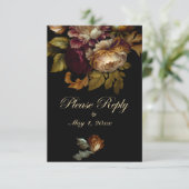 美しいロマンチックなダークオールドワールドフローラ 出欠カード (スタンド正面)