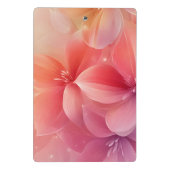 美しいロマンチックなピンクの花 ミニクリップボード (裏面)