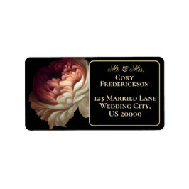 美しいロマンチックな古い絵を描世界ピンクの花 ラベル