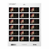 美しいロマンチックな古い絵を描世界ピンクの花 ラベル (フルシート)