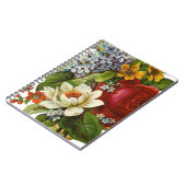 美しいロマンチックな夏の花束 赤いバラ ノートブック (左側)