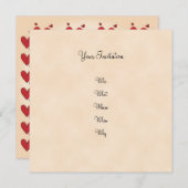 美しいロマンチックな招待状 招待状 (正面/裏面)