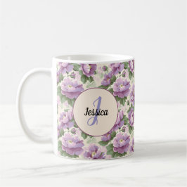 美しいロマンチックな春のバイオレットの花 コーヒーマグカップ
