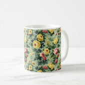美しいロマンチックな春の黄色の乙女の花 コーヒーマグカップ (正面右)