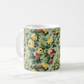 美しいロマンチックな春の黄色の乙女の花 コーヒーマグカップ (正面左)