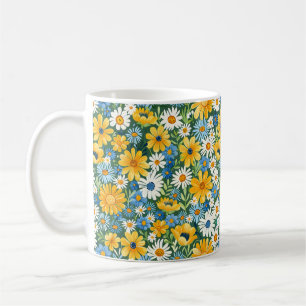 美しいロマンチックな春の黄色の花 コーヒーマグカップ