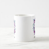 美しいロマンチックな春カラフルガーリーの花 コーヒーマグカップ (中央)