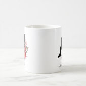 美しいロマンチックな春赤ガーリーい花 コーヒーマグカップ (中央)