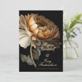 美しいロマンチックな暗い古い絵を描世界の花 招待状 (スタンド正面)