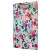 美しいロマンチックな水色のバラフローラルパターン クリップボード (左)