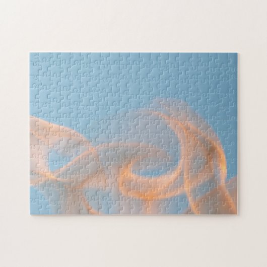 美しいロマンチックな炎の炎を写真青 ジグソーパズル (横)