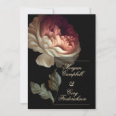 美しいロマンチックな絵を描古い世界P1inkの花 招待状 (正面)