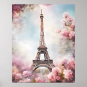 美しいロマンチックエッフェルタワーパリ ポスター (正面)