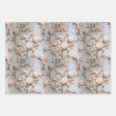 美しいロマンチック赤面ピンクロマンチックバラ ラッピングペーパーシート (正面2)