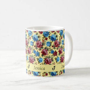 美しいロマンティックな春のカラフルな女の子の花 コーヒーマグカップ