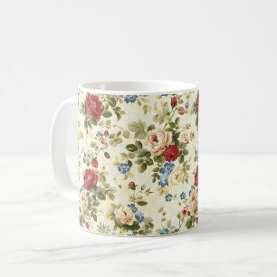 美しいロマンティックな春の赤い女の子の花 コーヒーマグカップ