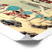 美しいロングビーチ,カリフォルニアヴィンテージスタイル ポスター (角)