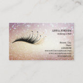 美しいロングラッシュエクステンションのメイクアップフェザー 名刺 (裏面)