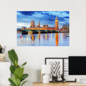 美しいロンドン、イギリス、統一された王国 ポスター (ホームオフィス)