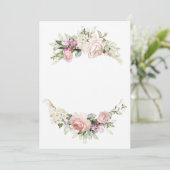 美しいローズのウェディング招待状テンプレート 招待状 (スタンド正面)