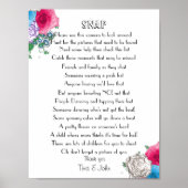 美しいローズデザインの結婚式写真ゲーム ポスター (正面)