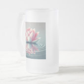 美しいロータスデザインマグ フロストグラスビールジョッキ (正面左)