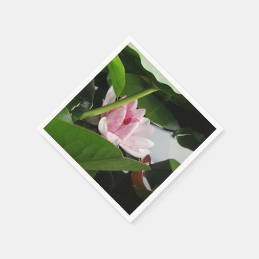 美しいロータスフラワーカクテルナプキン スタンダードカクテルナプキン (角)