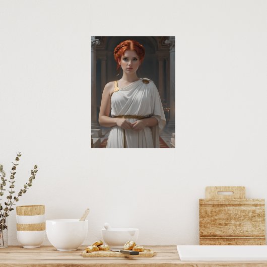美しいローマ人女性 ポスター (キッチン)