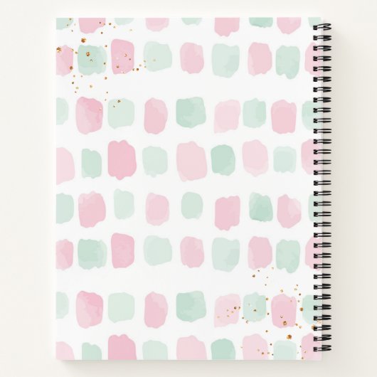 美しいローラースケートピンクの学校用ノート ノートブック (裏面)