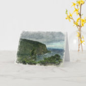 美しいワイピオ渓谷 カード (黄色い花)