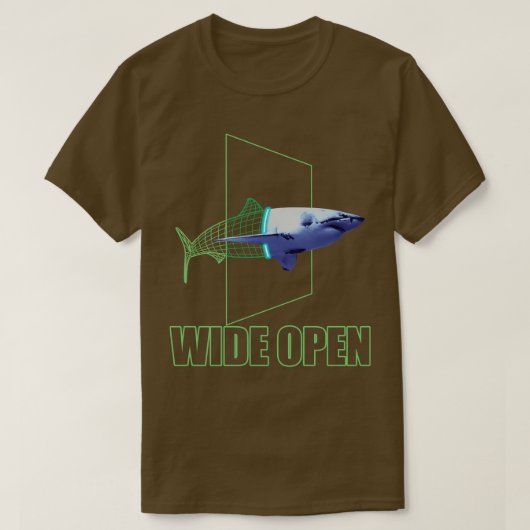 美しいワイヤーフレー素晴らしムホワイトシャーク Tシャツ (デザイン正面)