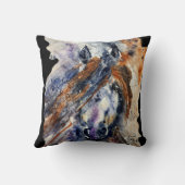 美しいワイルドアパロオサホースアートピロー クッション (裏面)