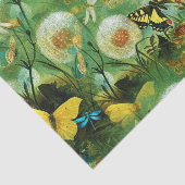 美しいワイルドフラワーと蝶の自然 薄葉紙 (詳細)