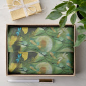 美しいワイルドフラワーと蝶の自然 薄葉紙 (ギフト)