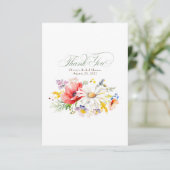 美しいワイルドフラワースモールありがとう サンキューカード (スタンド正面)